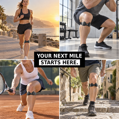 Patella Knee Strap – Adjustable Knee Support for Running, Squats & Stairs | KneeRise™