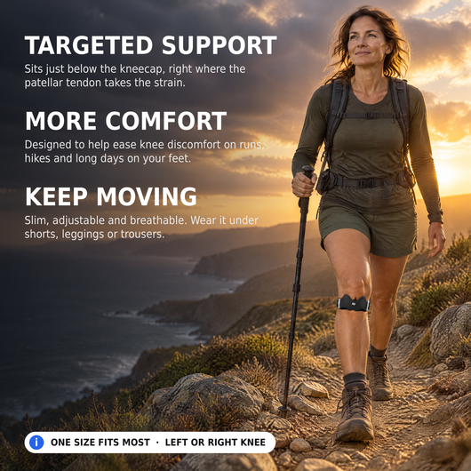 Patella Knee Strap – Adjustable Knee Support for Running, Squats & Stairs | KneeRise™