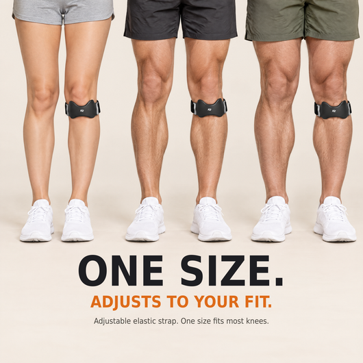Patella Knee Strap – Adjustable Knee Support for Running, Squats & Stairs | KneeRise™