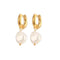 Elegant Baroque Pearl Golden Earrings