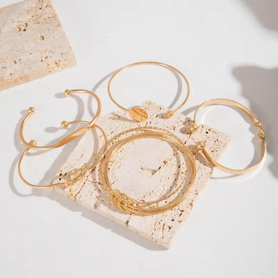 Elegant Gold-Tone Bracelet Set
