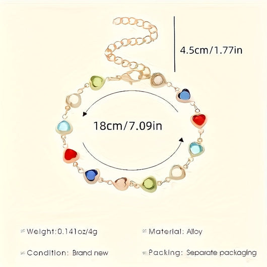 Heart-Shaped Statement Bracelet