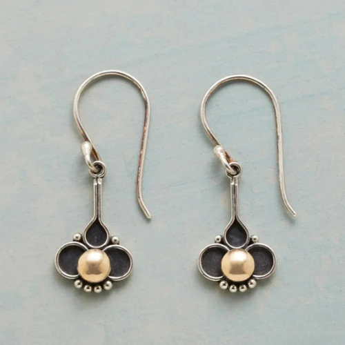 Elegant Silver Clover Earrings with Pearls