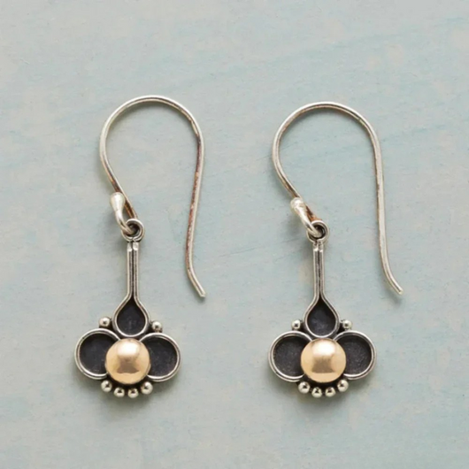 Elegant Silver Clover Earrings with Pearls