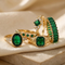 Ensemble bague en or et émeraude