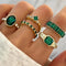 Exquisite Zarina Emerald Ring Set