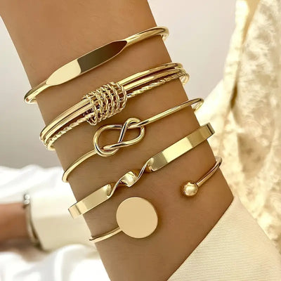 Elegant Gold-Tone Bracelet Set