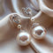 Boucles d'oreilles pendantes perles lumineuses