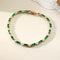Gold Emerald Alternating Tennis Bracelet
