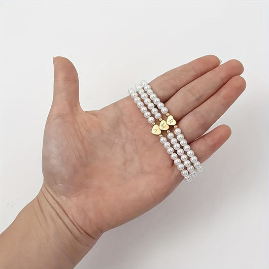Chic A-Z Initial Bracelet with Heart Charm