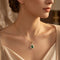 Gold Emerald Teardrop Necklace