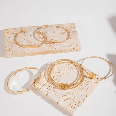 Elegant Gold-Tone Bracelet Set