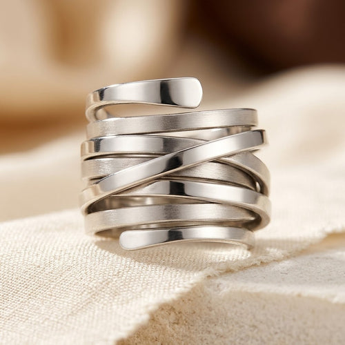 Bague multi-anneaux en argent