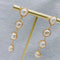 Elegant Golden Inlaid Pearl Dangling Earrings