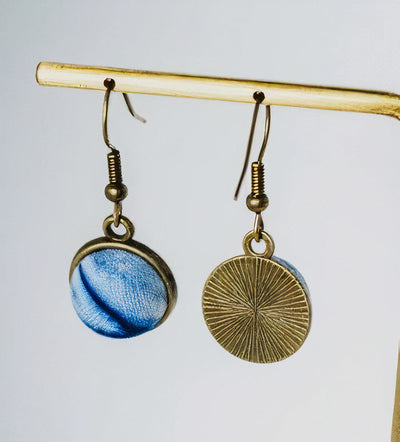 Boucles d'oreilles vintage en cristal doré