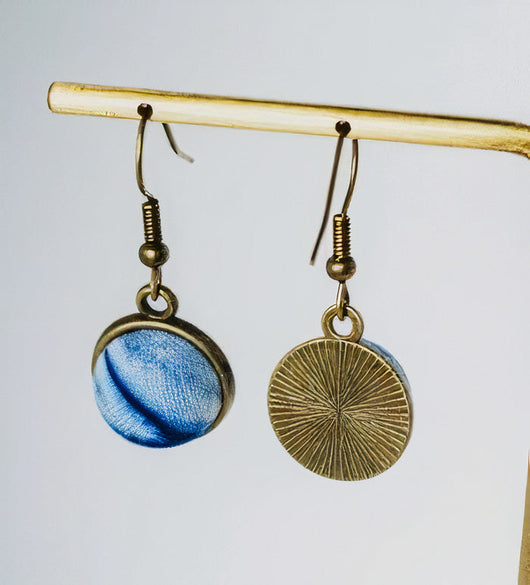 Boucles d'oreilles vintage en cristal doré