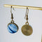 Boucles d'oreilles vintage en cristal doré