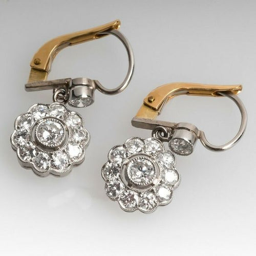 Boucles d'oreilles vintage en cristal