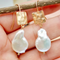 Boucles d'oreilles chics avec perles d'eau douce