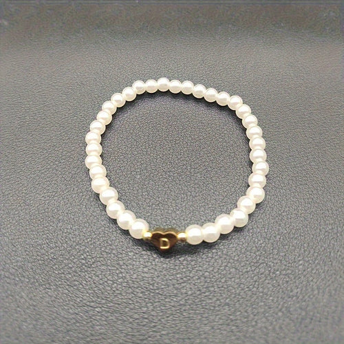 Chic A-Z Initial Bracelet with Heart Charm