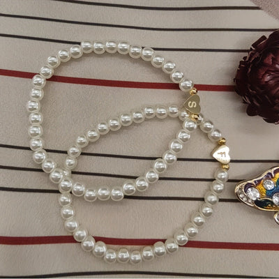 Chic A-Z Initial Bracelet with Heart Charm