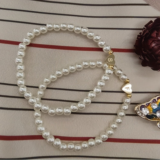 Chic A-Z Initial Bracelet with Heart Charm