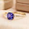 Gold Amethyst Solitaire Ring