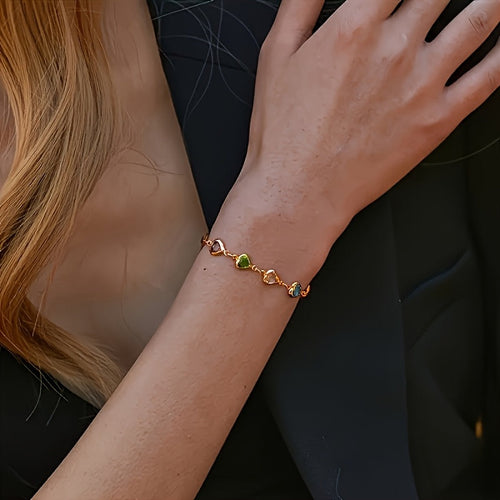 Heart-Shaped Statement Bracelet