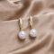 Chic Earrings with Pearls and Zircon