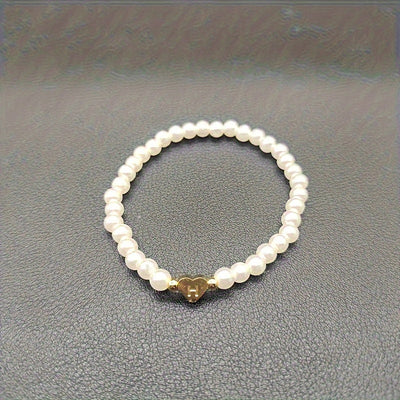Chic A-Z Initial Bracelet with Heart Charm