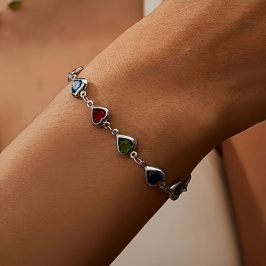 Heart-Shaped Statement Bracelet
