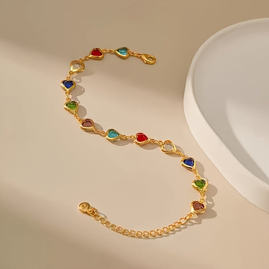 Heart-Shaped Statement Bracelet