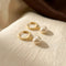 Boucles d'oreilles pendantes perle et cœur en or