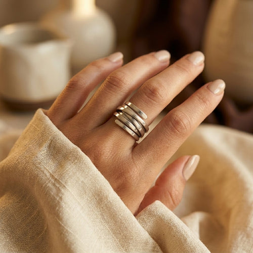 Bague multi-anneaux en argent