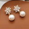 Boucles d'oreilles fleur lumineuse et perle