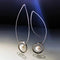 Boucles d'oreilles pendantes bohème en argent et perles