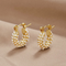 Boucles d'oreilles en perles plaquées or
