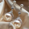 Dangling Big Pearl Earrings
