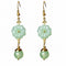 Boho Earrings with Turquoise Flower and Pearl