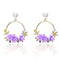 Elegant Gold Flower Earrings with Pearls