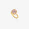 Gold Sapphire Floral Ring
