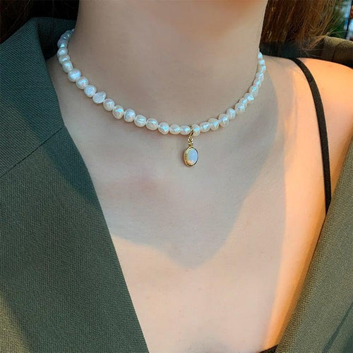 Pendentif perle en pierre de lune