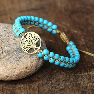 Tree of Life Bracelet with Turquoise Stone
