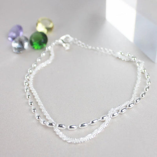 Bracelet en argent et oxydes de zirconium