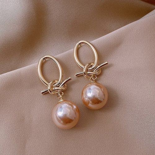 Boucles d'oreilles créoles perle en or