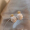 Boucles d'oreilles ananas tropical et incrustations de perles