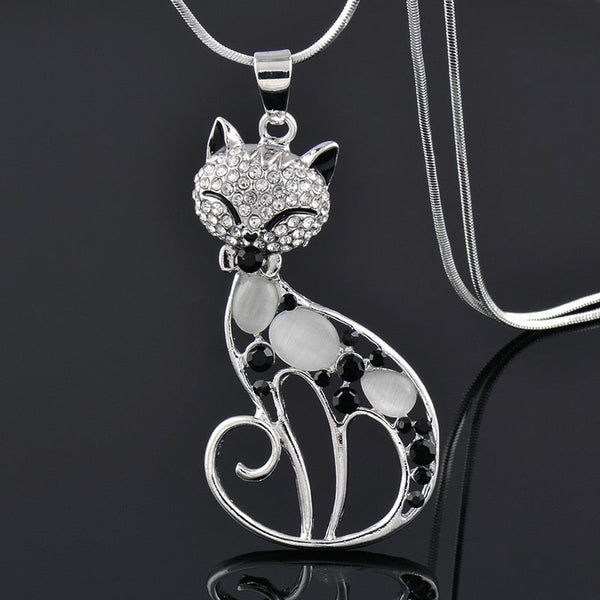Cats of Love Sterling Silver Necklace