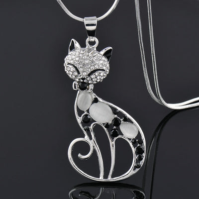 Cats of Love Sterling Silver Necklace