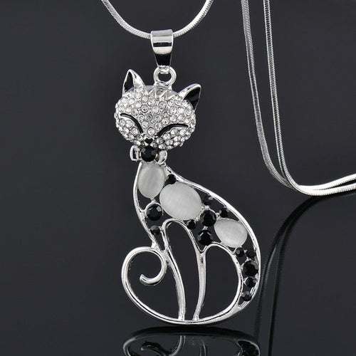 Cats of Love Sterling Silver Necklace