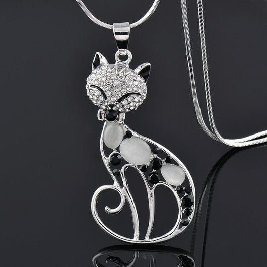 Cats of Love Sterling Silver Necklace